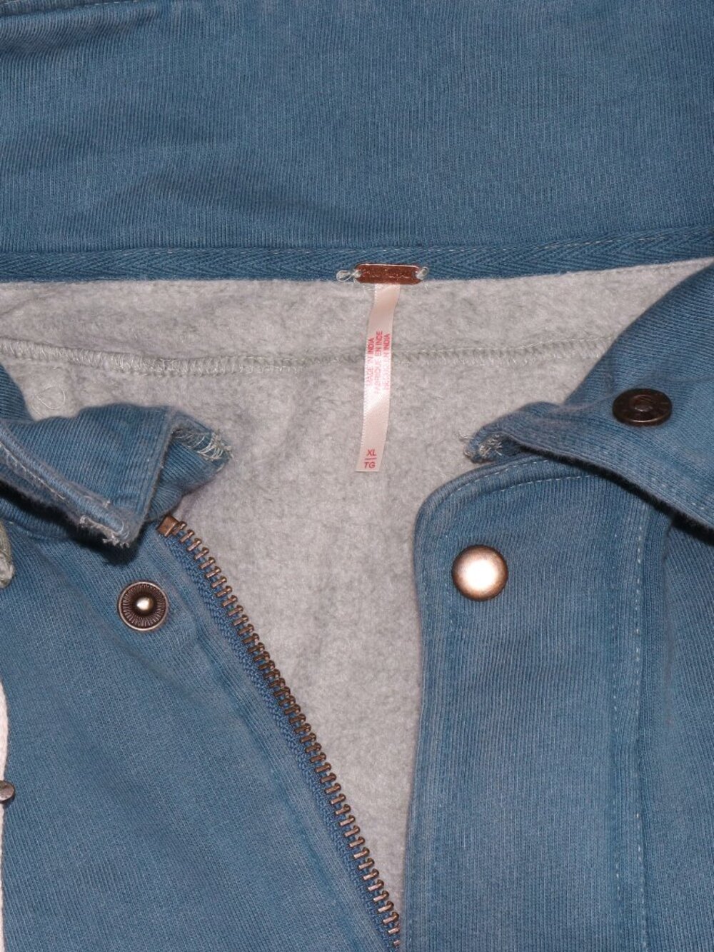 Free People Radio Cardi Hoodie Sweatshirt Jacket Oversized Pocket Drawstring XL - Picture 8 of 8